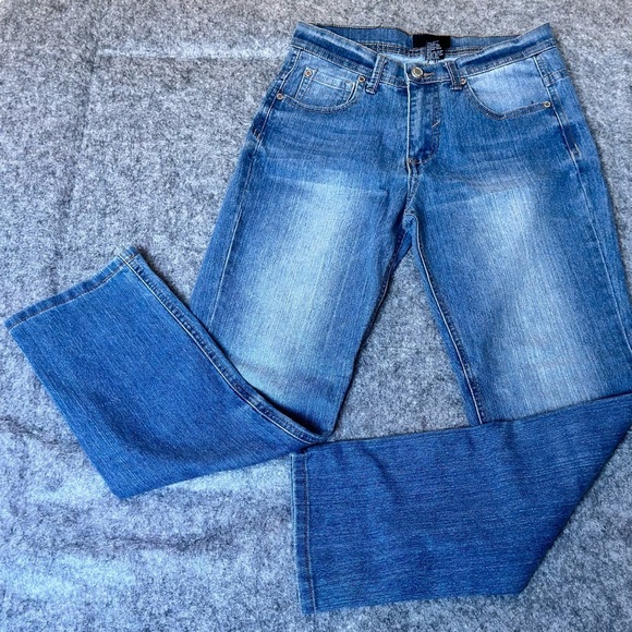 Steve's Jeans Cotton Medium Wash Moto Style Stretch Straight Leg Women Size 14 - Picture 9 of 9